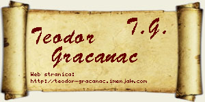 Teodor Gračanac vizit kartica